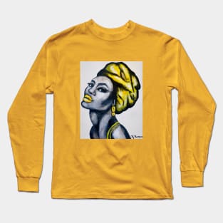 Lady in Yellow Long Sleeve T-Shirt